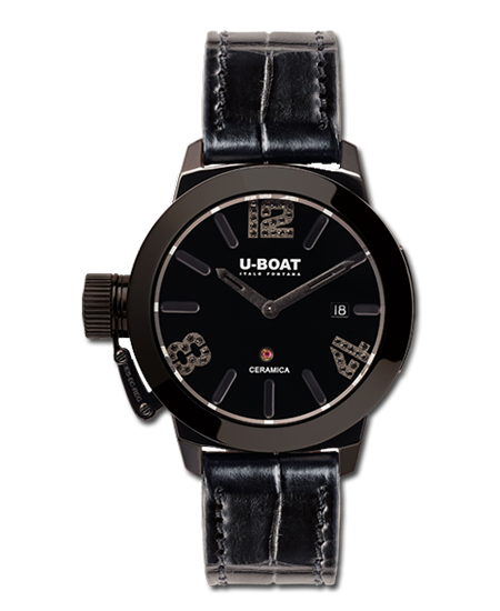 картинка ЧАСЫ U-BOAT CLASSICO 42 CERAMIC BLACK DIAMONDS 7124 от магазина Одежда+