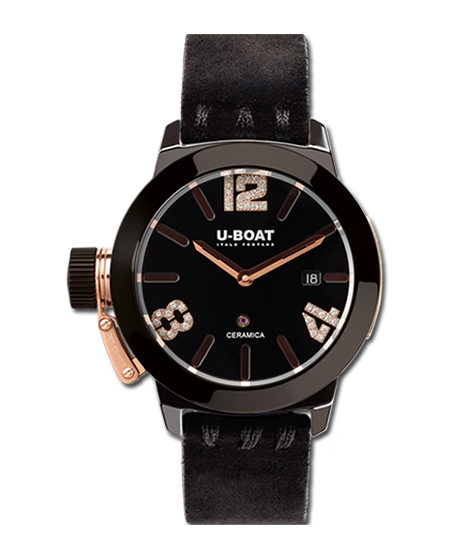 картинка ЧАСЫ U-BOAT CLASSICO 42 CERAMIC BK ROSE GOLD 7122 от магазина Одежда+