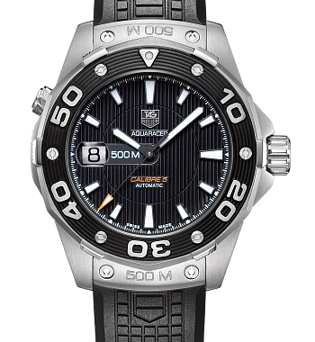картинка ЧАСЫ TAG HEUER AQUARACER CALIBRE 5 500M 43 ММ WAJ2110.FT6015 от магазина Одежда+